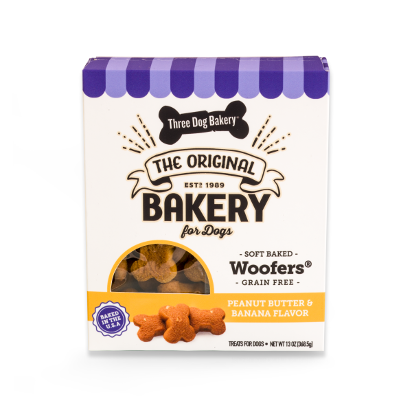 Three Dog Bakery Soft Baked GrainFree PntButter&Banana 13 oz