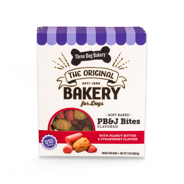 Three Dog Bakery Soft Baked Peanut Butter & Strawberry 13 oz