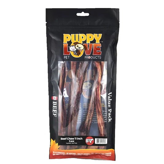 Puppy Love Beef Chew 11" Value Pack