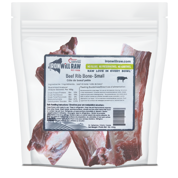 Iron Will Raw Dog Beef Rib Bone Small 1lb