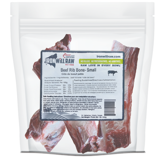 Iron Will Raw Dog Beef Rib Bone Small 1lb