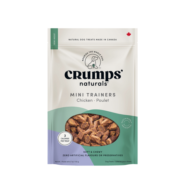 Crumps' Naturals Dog Mini Trainers Semi-moist Chicken 132g