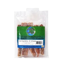 Puppy World Veal Supreme Chews 5" - 6 Pack