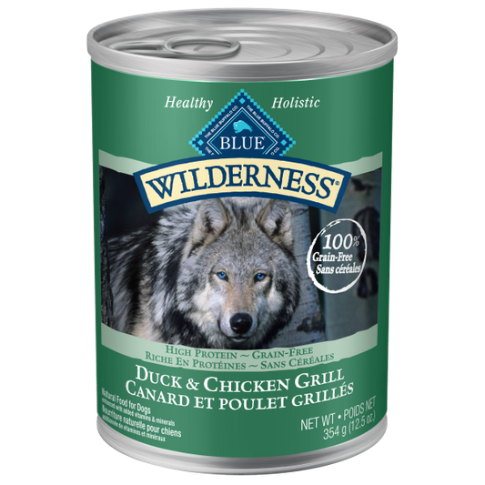 Blue Dog Wilderness GF Duck & Chicken 12/12.5 oz