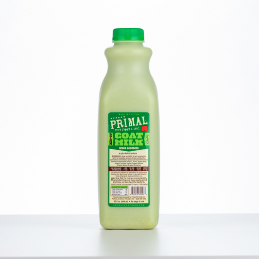 Primal Frozen Raw Goat Milk Green Goodness Quart / 32 oz