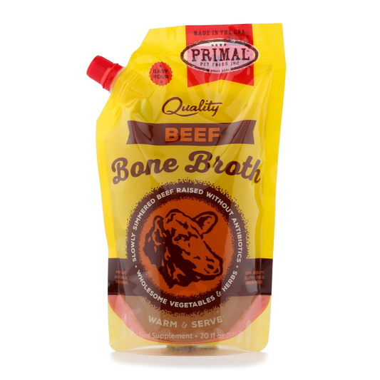 Primal Dog/Cat Frozen Bone Broth Beef 4/20 oz