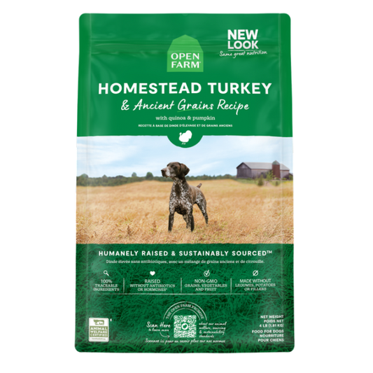 Open Farm Homestead Turkey & Ancient Grains Recipe Dry Dog Food, 4-lb (Size: 4-lb)
