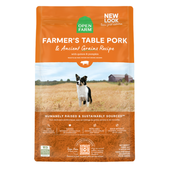 Open Farm Dog Ancient Grain Farmers Table Pork 11 lb