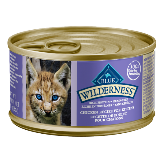 Blue Cat Wilderness Kitten Chicken Entree 24/3 oz