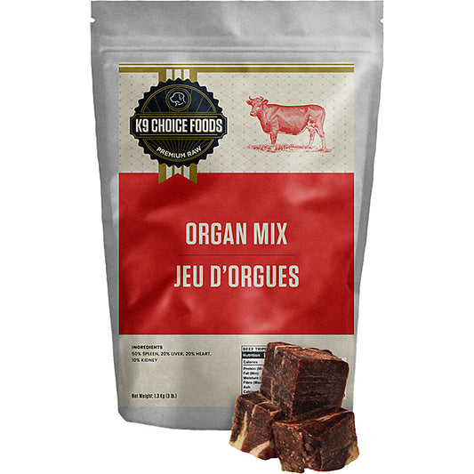 k9 CHOICE Frozen - Organ Mix 3LB (12)