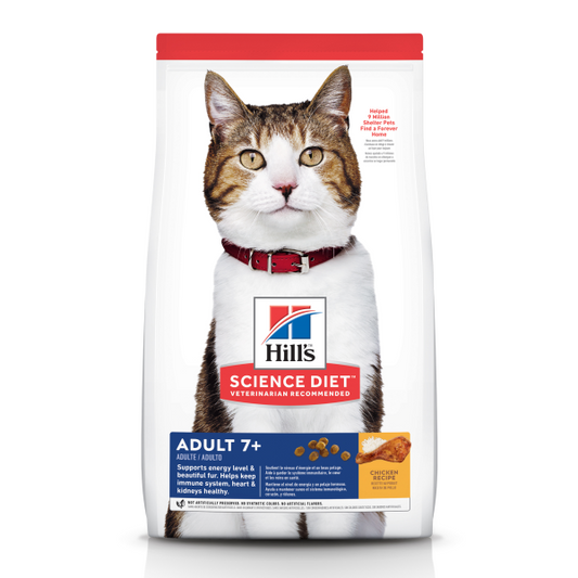 Hills Science Diet Cat Adult 7+ Chicken 4Lb