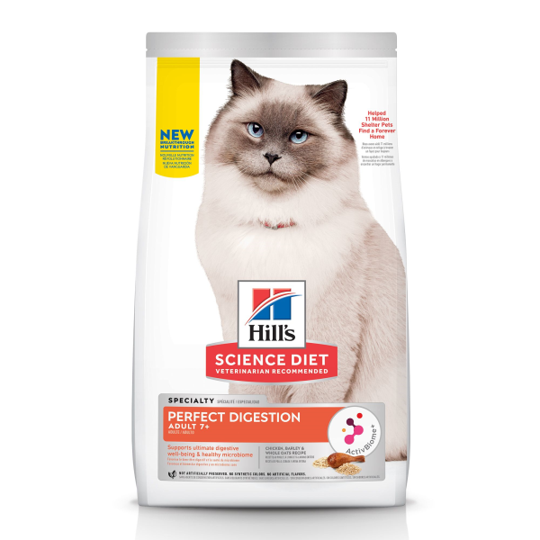 Hills Science Diet Cat Adult 7+ Perfect Digestion Chk.3.5 Lb