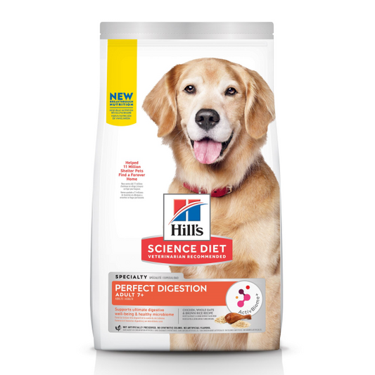 Hilks Science Diet Dog Adult 7+ Perfect Digestion Chk. 12Lb