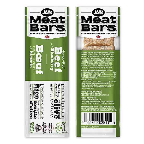 Jays Meat Bars Beef & Blueberry 28.35 G