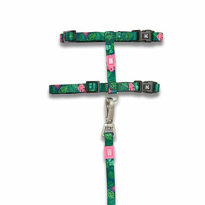 Neoprene Harness w/Leash Tropical | Cat