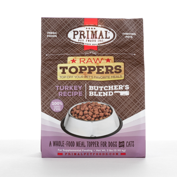 Primal Dog/Cat Raw Topper Butcher's Blend Turkey 2 lb