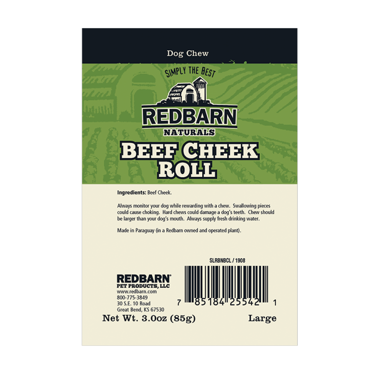 REDBARN Beef Cheek Roll Small/Medium 25ct