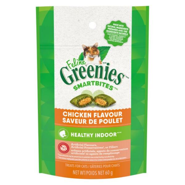 "GREENIES	Smartbites Healthy Indoor Chicken2.1OZ(12)|Cat"