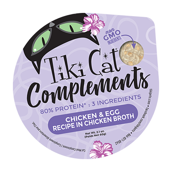 Tiki Cat Complements Wet Topper Chicken & Egg 8/2.1 oz